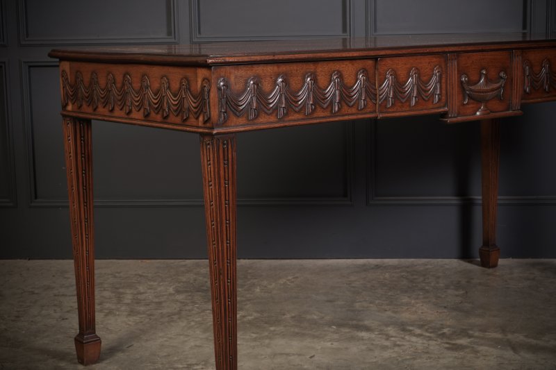 Large Sheraton Style Mahogany Serving Table - Image 3