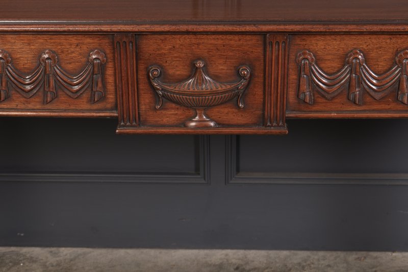 Large Sheraton Style Mahogany Serving Table - Image 6