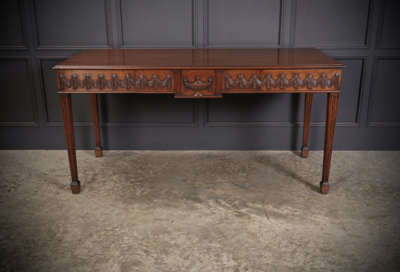Large Sheraton Style Mahogany Serving Table - Image 11