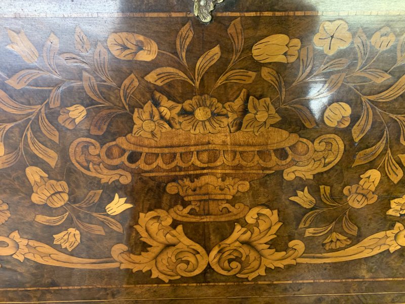 18th Century Dutch Marquetry Walnut Bureau - Image 3