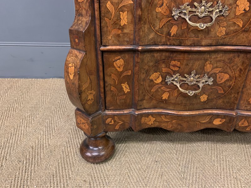 18th Century Dutch Marquetry Walnut Bureau - Image 6