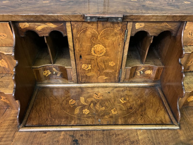 18th Century Dutch Marquetry Walnut Bureau - Image 14