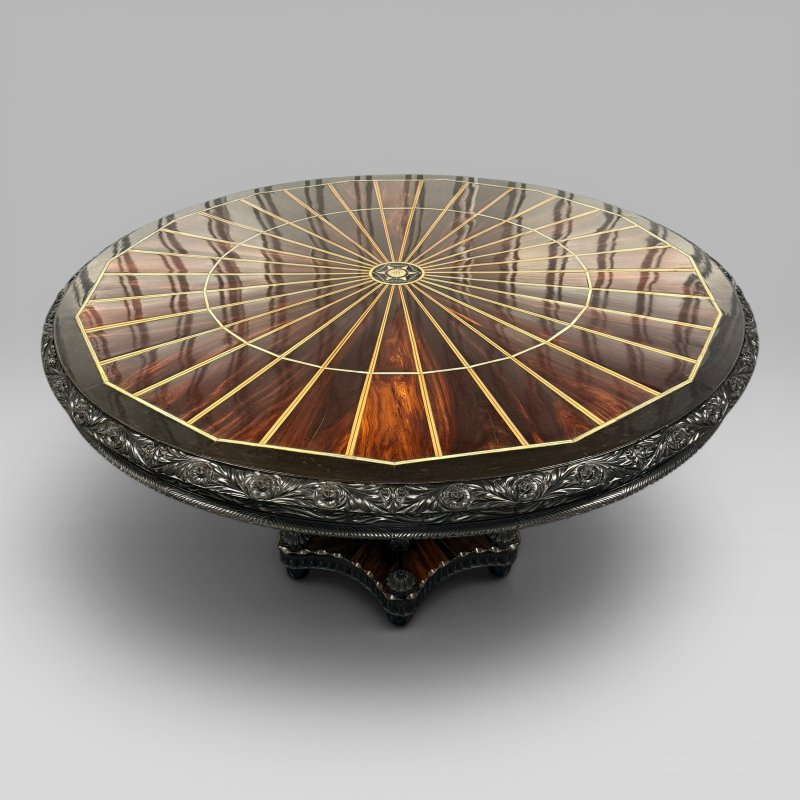 Antique Ceylonese Ebony & Calamander Centre Table, Circa 1840 - Image 2