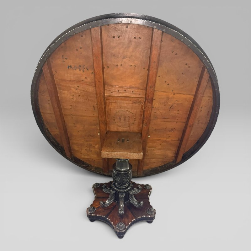 Antique Ceylonese Ebony & Calamander Centre Table, Circa 1840 - Image 6