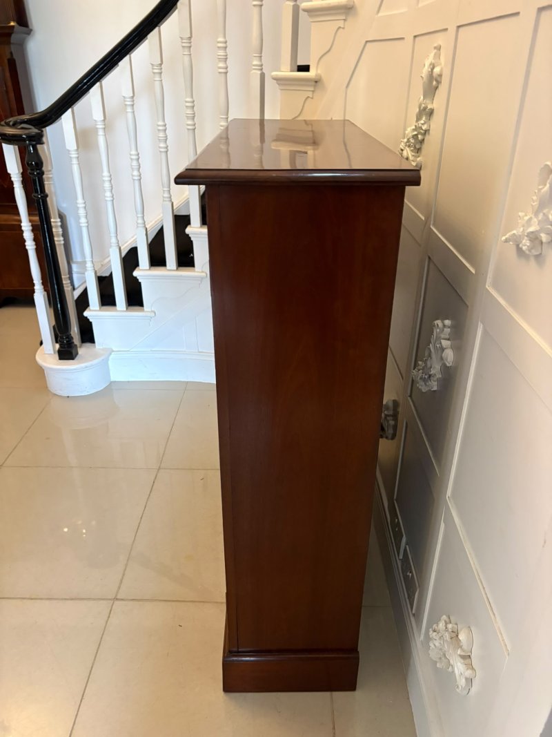 Antique Victorian Mahogany Glazed Bookcase Display Cabinet - Image 8