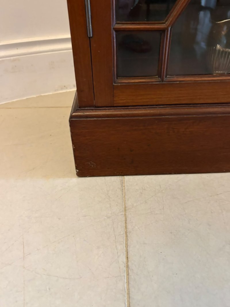 Antique Victorian Mahogany Glazed Bookcase Display Cabinet - Image 13