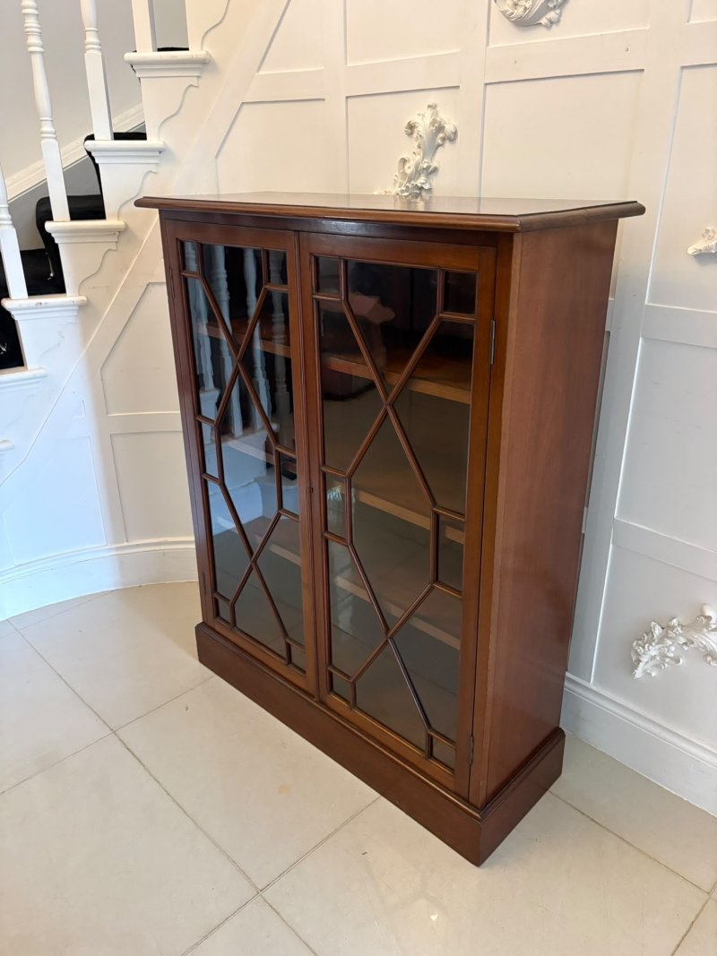 Antique Victorian Mahogany Glazed Bookcase Display Cabinet - Image 6