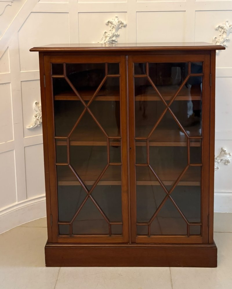 Antique Victorian Mahogany Glazed Bookcase Display Cabinet