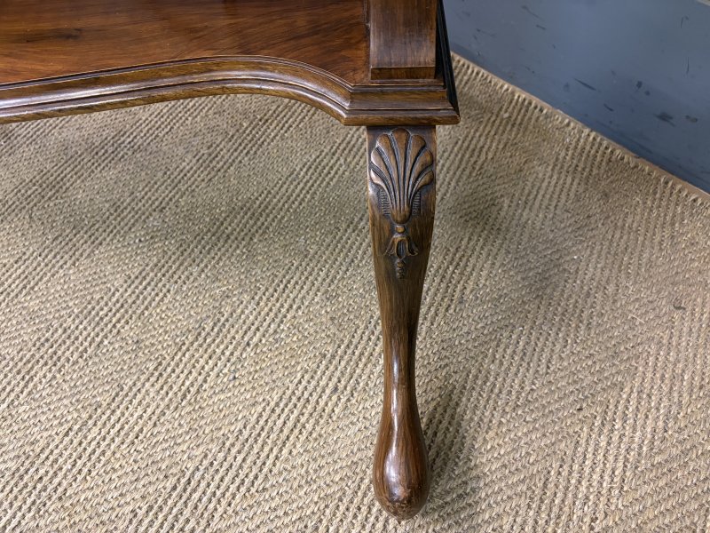 Queen Anne Style Walnut Cheval Mirror - Image 8