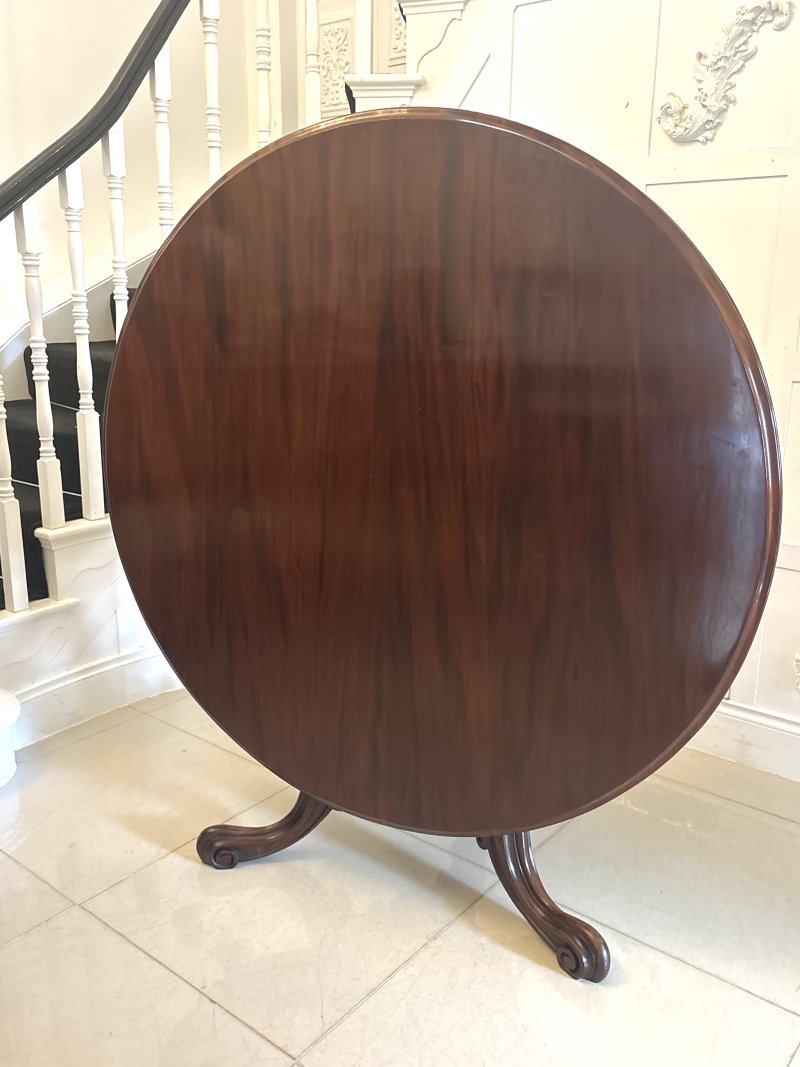 Antique Victorian Mahogany Circular Tilt-Top Dining or Centre Table - Image 2