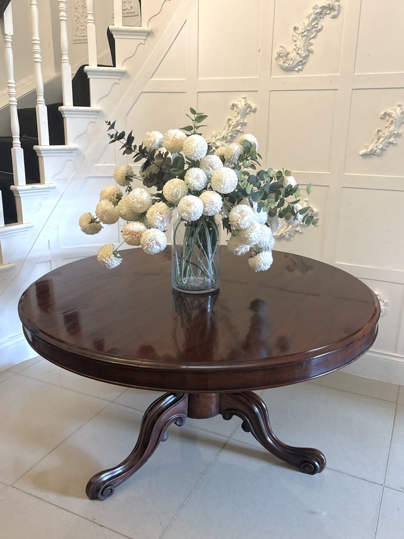 Antique Victorian Mahogany Circular Tilt-Top Dining or Centre Table - Image 4