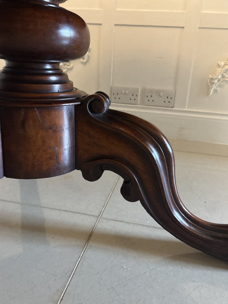 Antique Victorian Mahogany Circular Tilt-Top Dining or Centre Table - Image 11