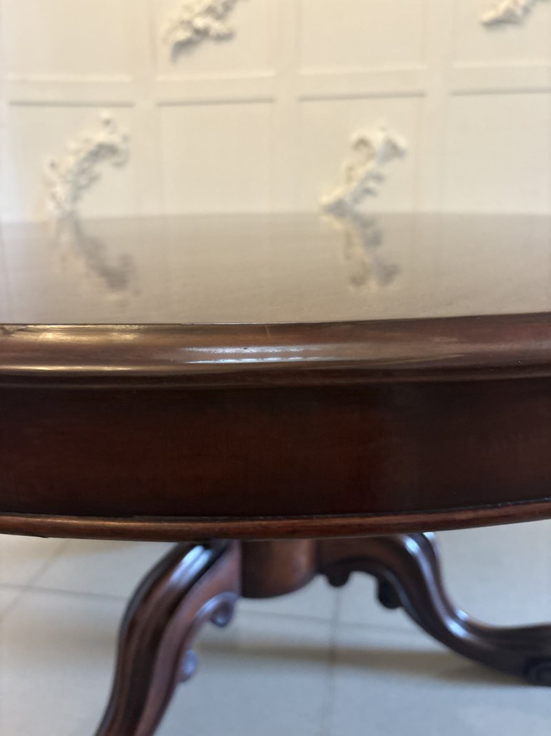Antique Victorian Mahogany Circular Tilt-Top Dining or Centre Table - Image 9