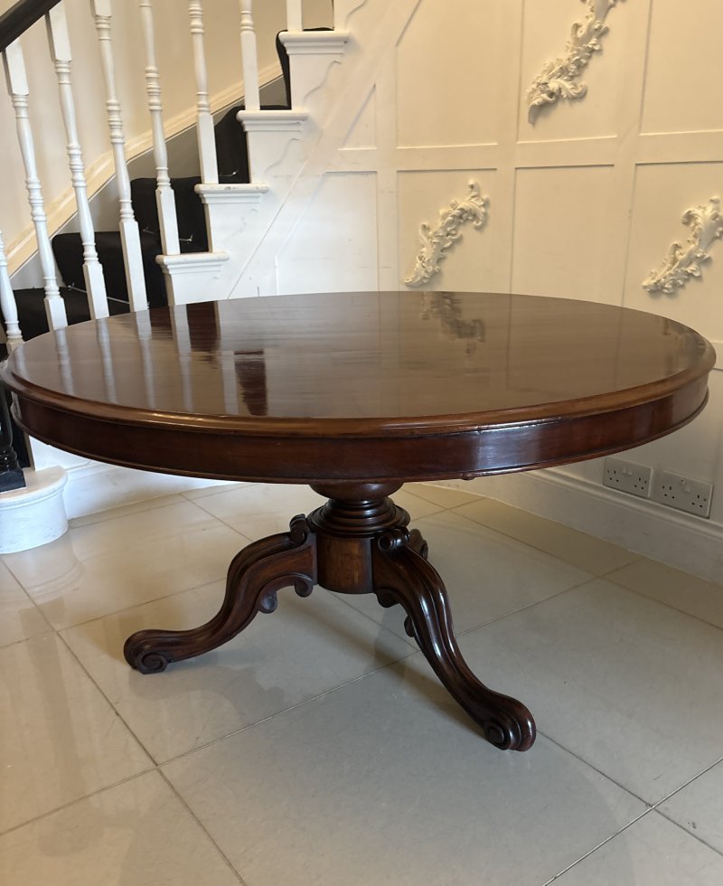 Antique Victorian Mahogany Circular Tilt-Top Dining or Centre Table - Image 5
