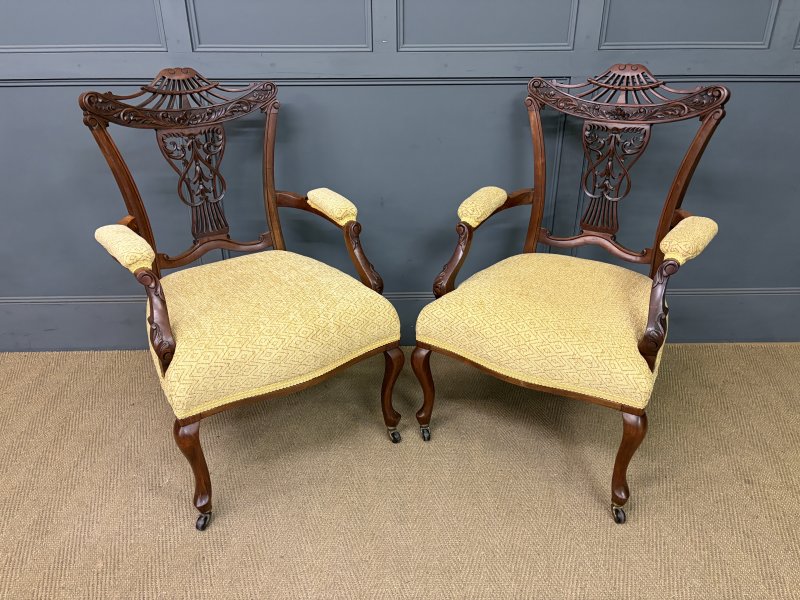 Victorian Mahogany 7 Piece Salon Suite - Image 9