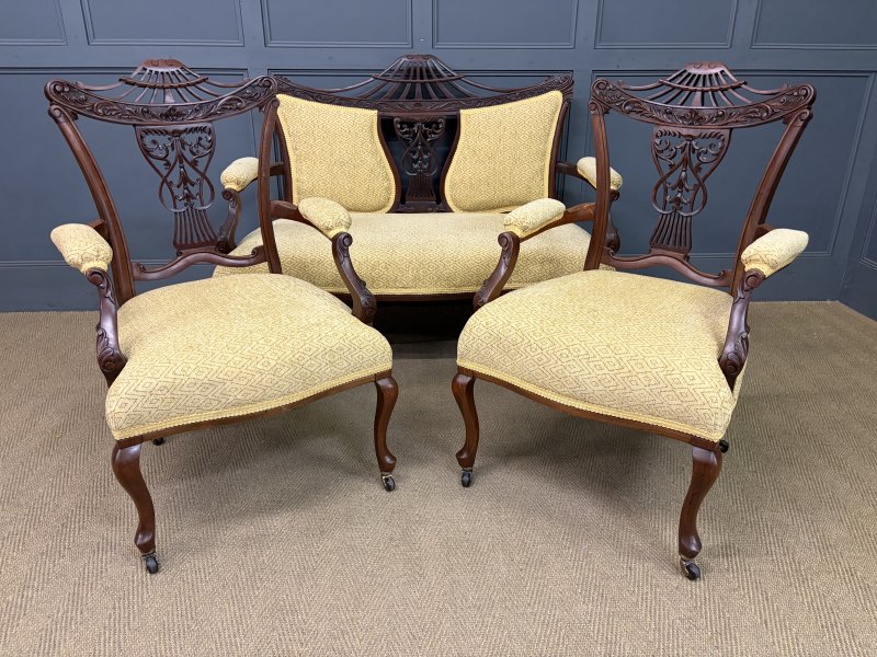 Victorian Mahogany 7 Piece Salon Suite - Image 19
