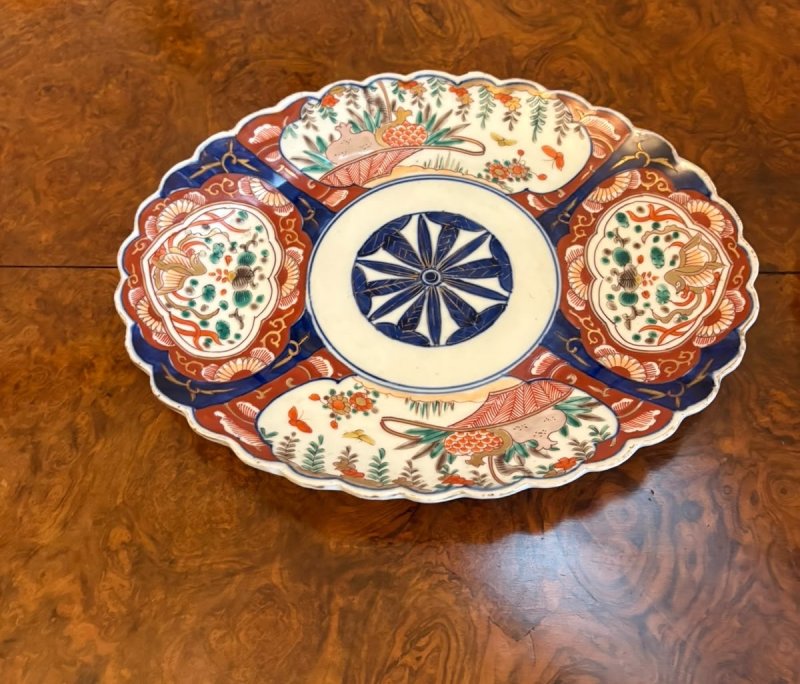 Antique Japanese Meiji Imari Oval Porcelain Dishes – Pair - Image 12