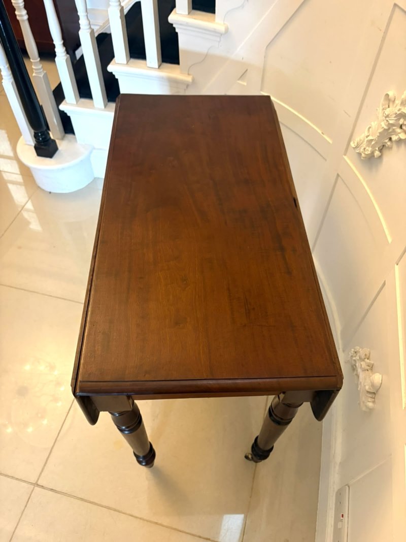 Antique Victorian Mahogany Pembroke Drop Leaf Dining Table - Image 6