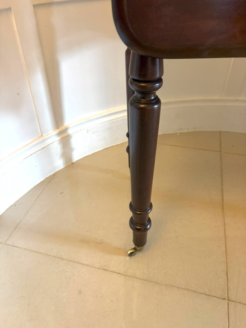 Antique Victorian Mahogany Pembroke Drop Leaf Dining Table - Image 13