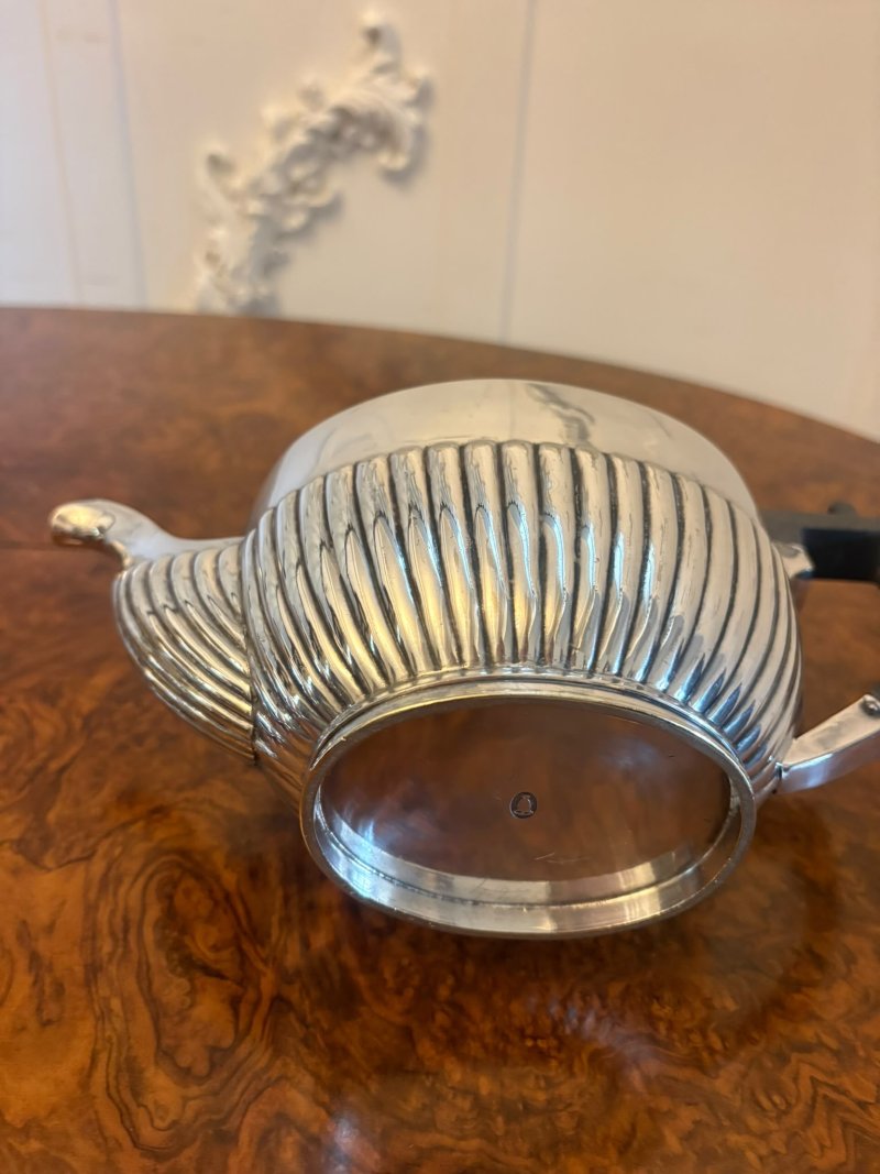 Antique Edwardian Four Piece Silver Plated Tea and Coffee Set - Image 9