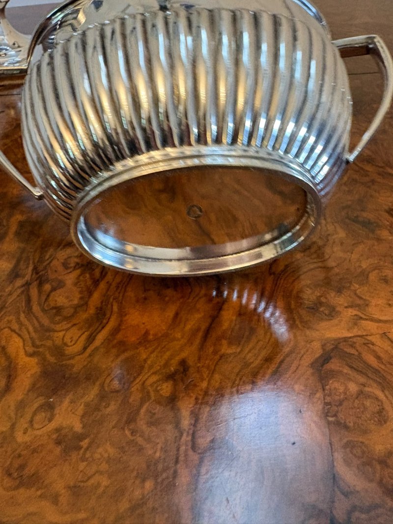 Antique Edwardian Four Piece Silver Plated Tea and Coffee Set - Image 16