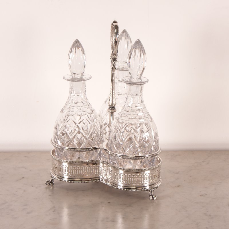 Victorian Walker & Hall Silver Plated Tantalus - Image 6