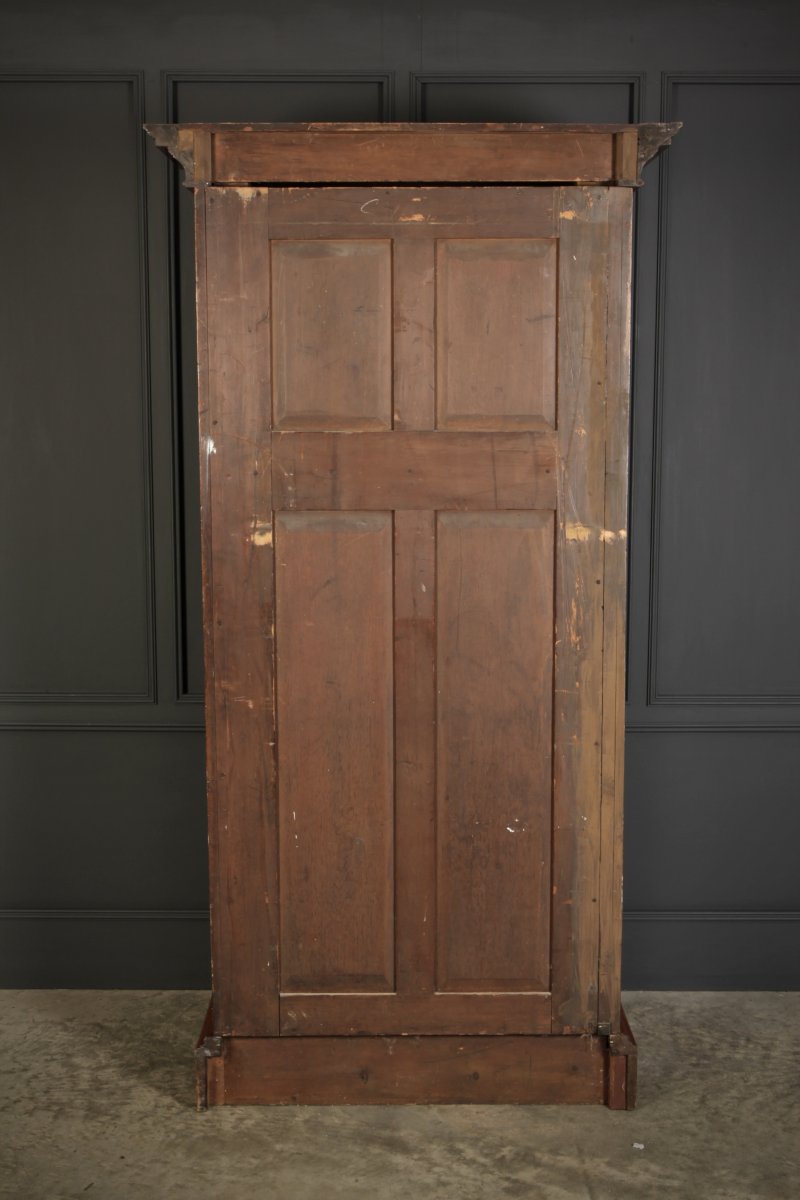 Victorian Burr Walnut Office Bookcase - Image 8