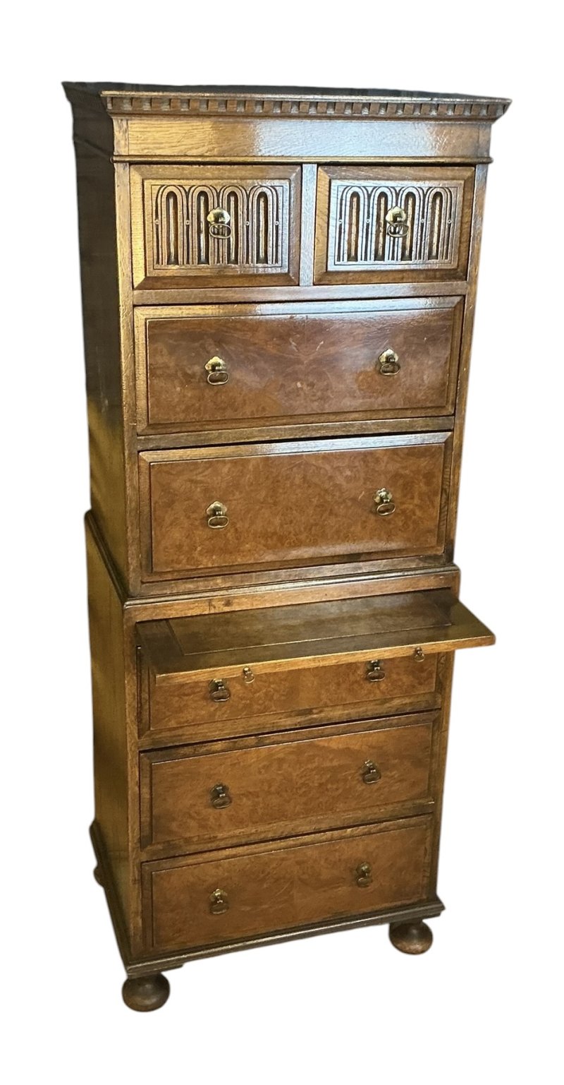 Oak Chest on Chest - Image 4