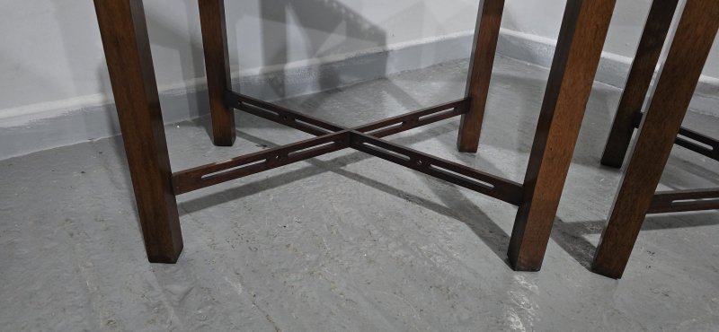 Fine Pair Mahogany Chippendale Side Lamp Tables - Image 10