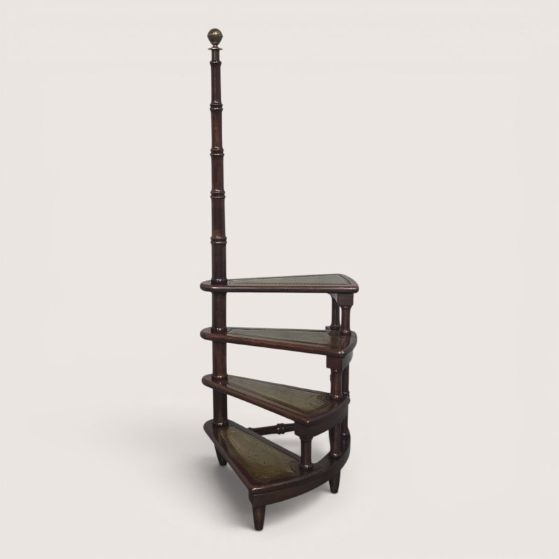 Good Set Mahogany Library Steps