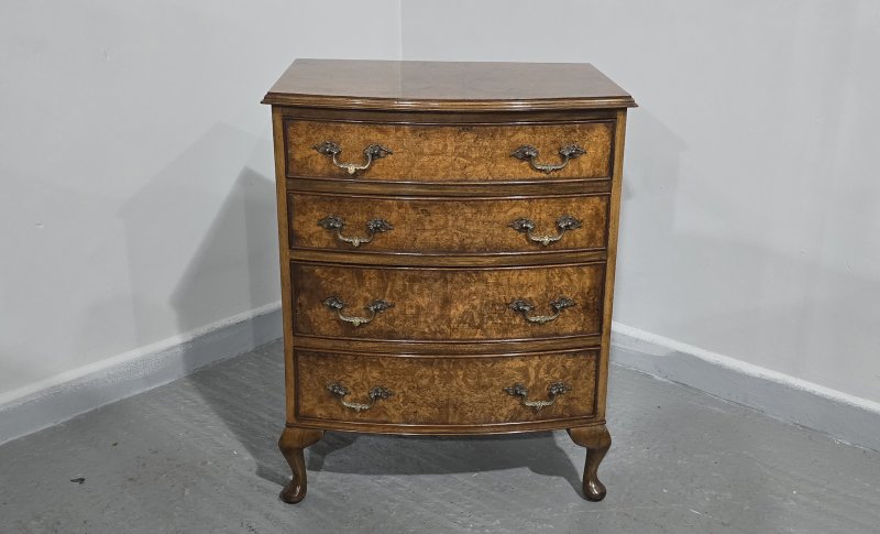 Super Burr Walnut Chest of Drawers - Image 2