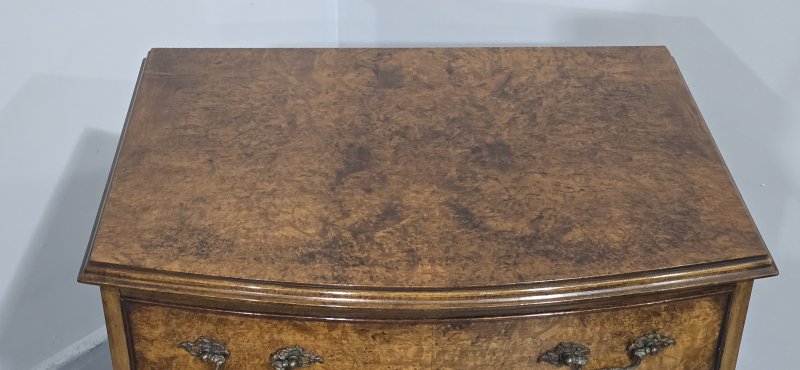 Super Burr Walnut Chest of Drawers - Image 7