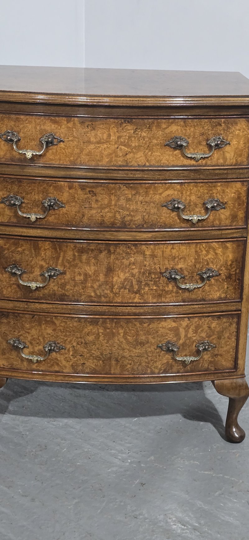 Super Burr Walnut Chest of Drawers - Image 8