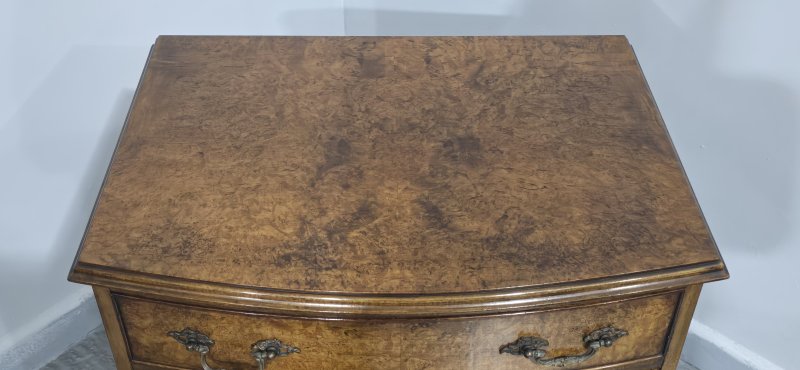 Super Burr Walnut Chest of Drawers - Image 3