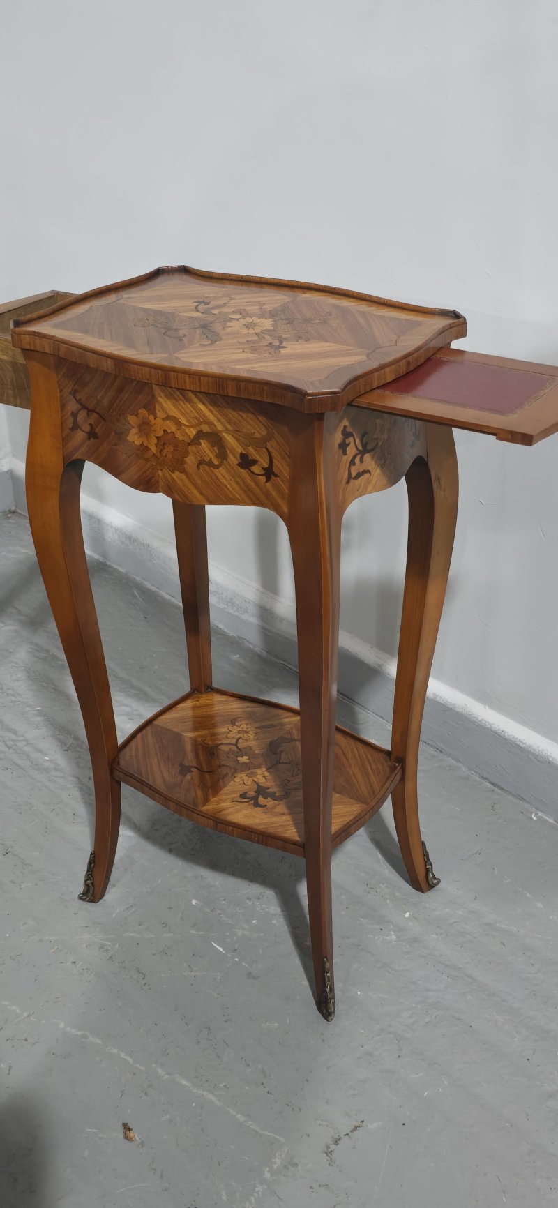 Pair French Marquetry Lamp Tables - Image 4