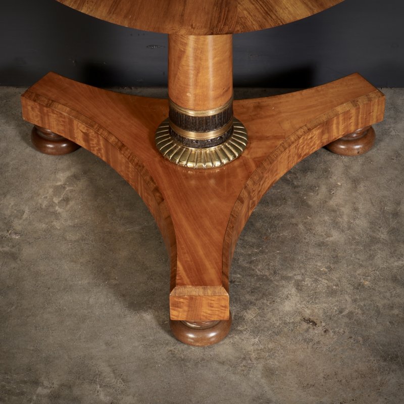 Satinwood & Walnut Round Occasional Table - Image 4