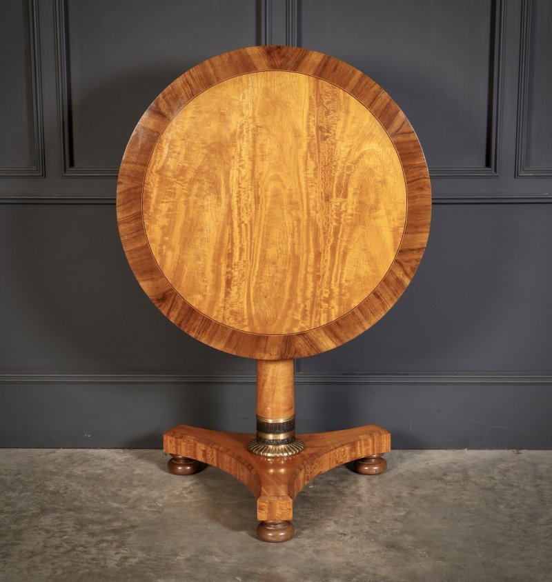 Satinwood & Walnut Round Occasional Table
