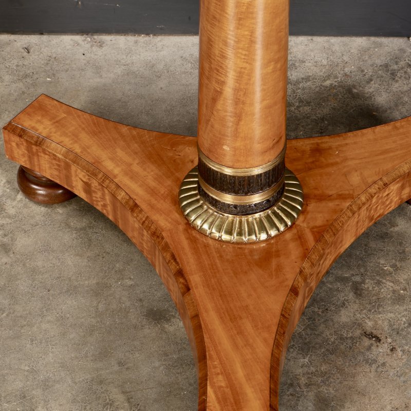 Satinwood & Walnut Round Occasional Table - Image 7