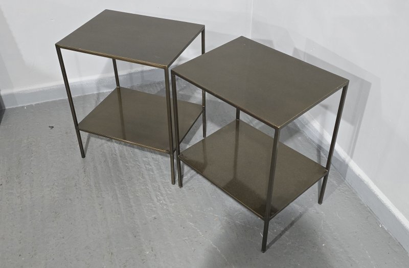 Pair French Bronzed Lamp Tables - Image 9