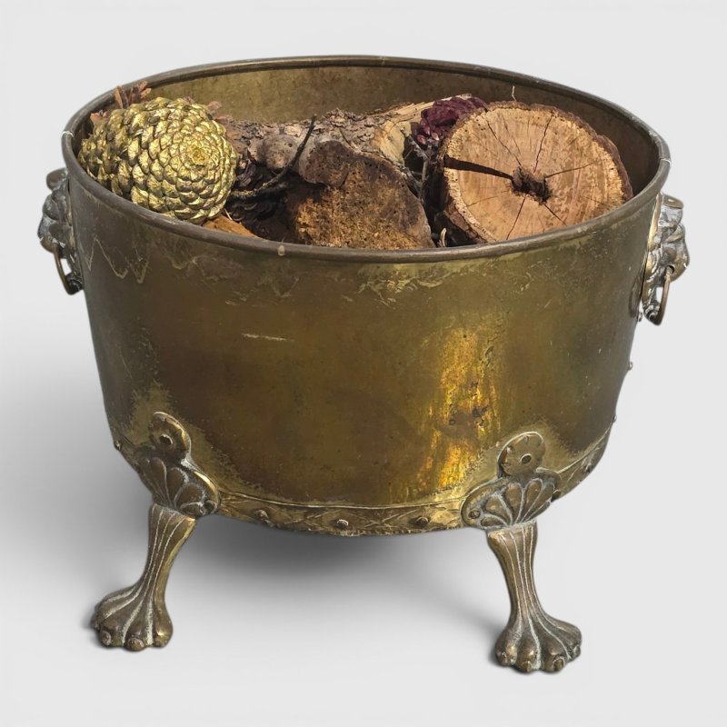 Very Good Brass Log Bin