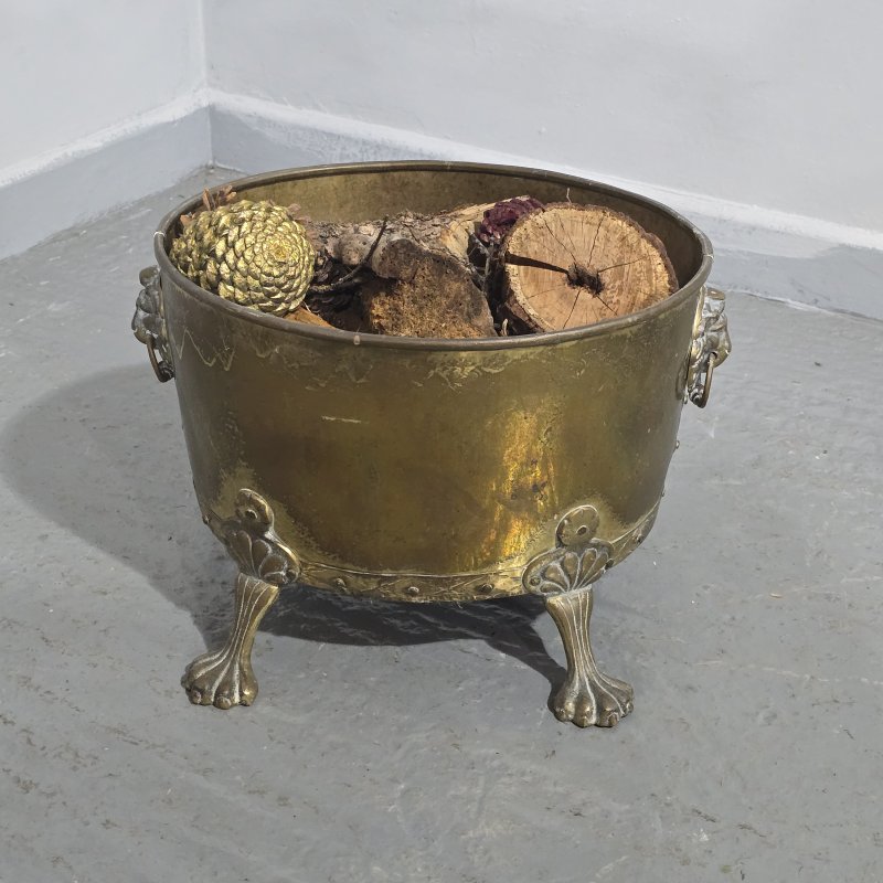 Very Good Brass Log Bin - Image 5