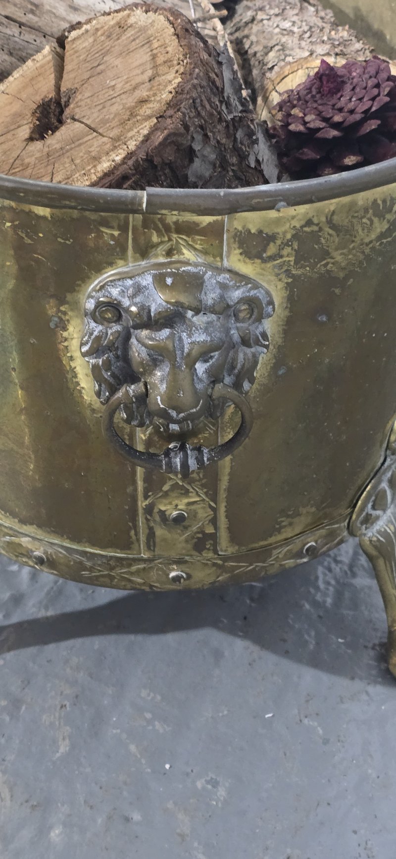 Very Good Brass Log Bin - Image 6