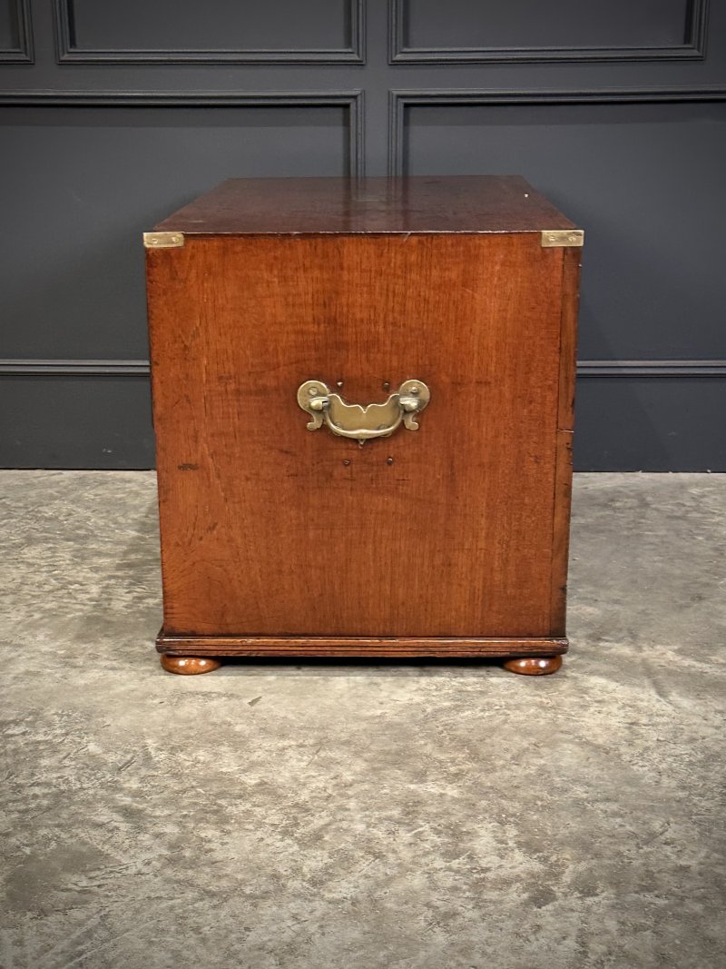 Rare Pair of Regency Teak Military Campaign Chests - Image 11