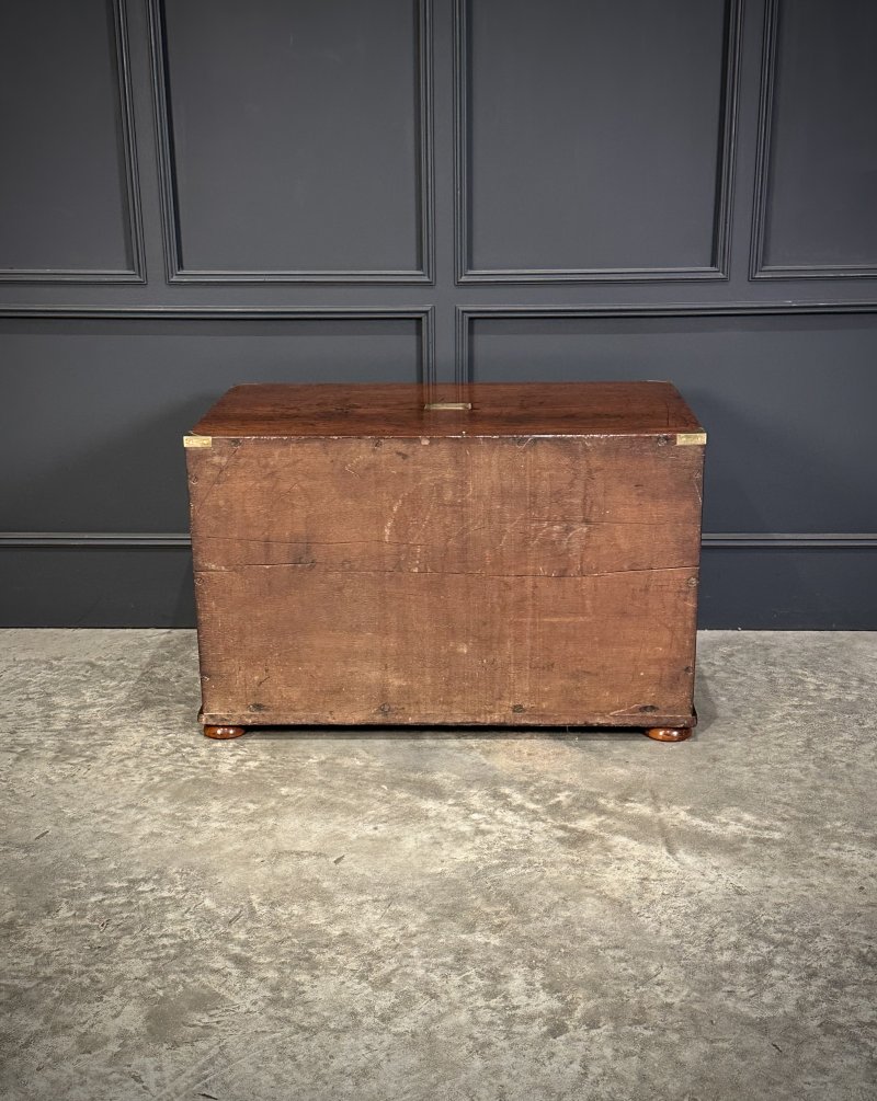 Rare Pair of Regency Teak Military Campaign Chests - Image 12