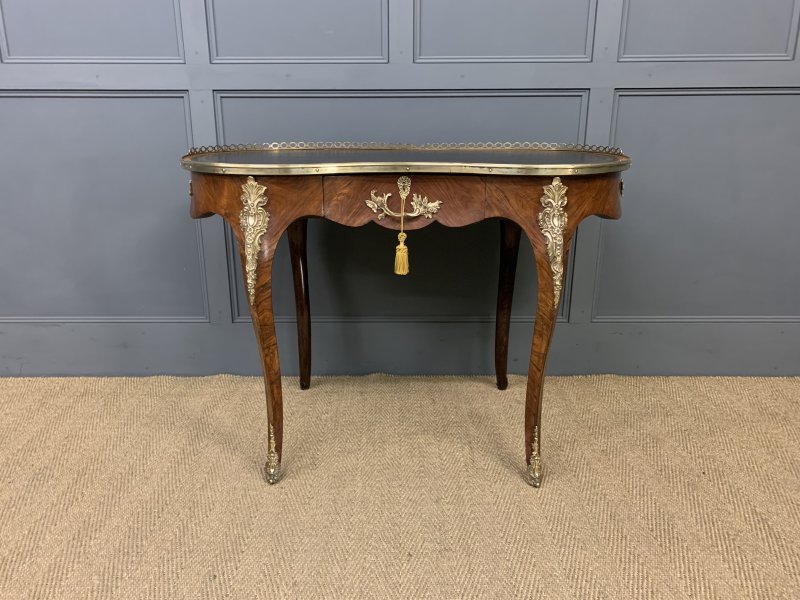 Victorian Kidney Shaped Rosewood Writing Table - Image 2