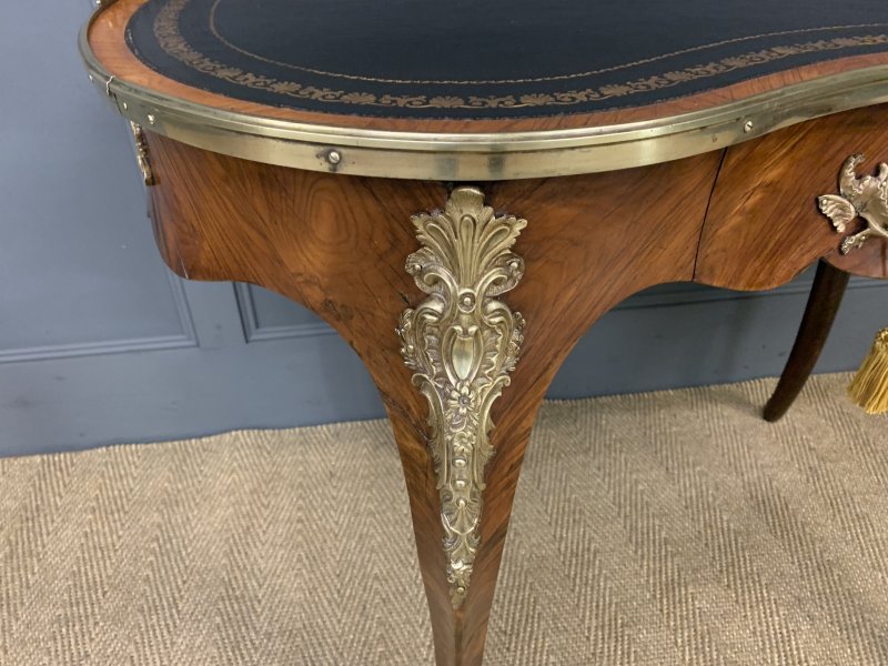 Victorian Kidney Shaped Rosewood Writing Table - Image 5