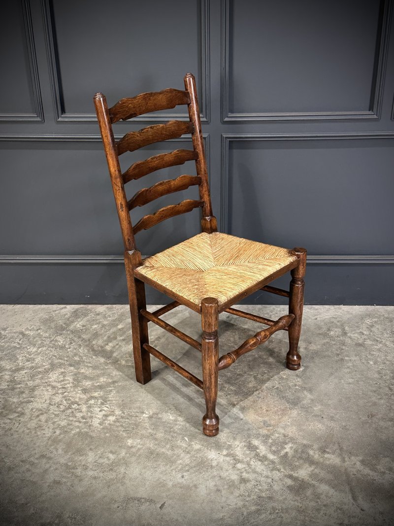 Set of Eight Ladder Back Dining Chairs - Image 13