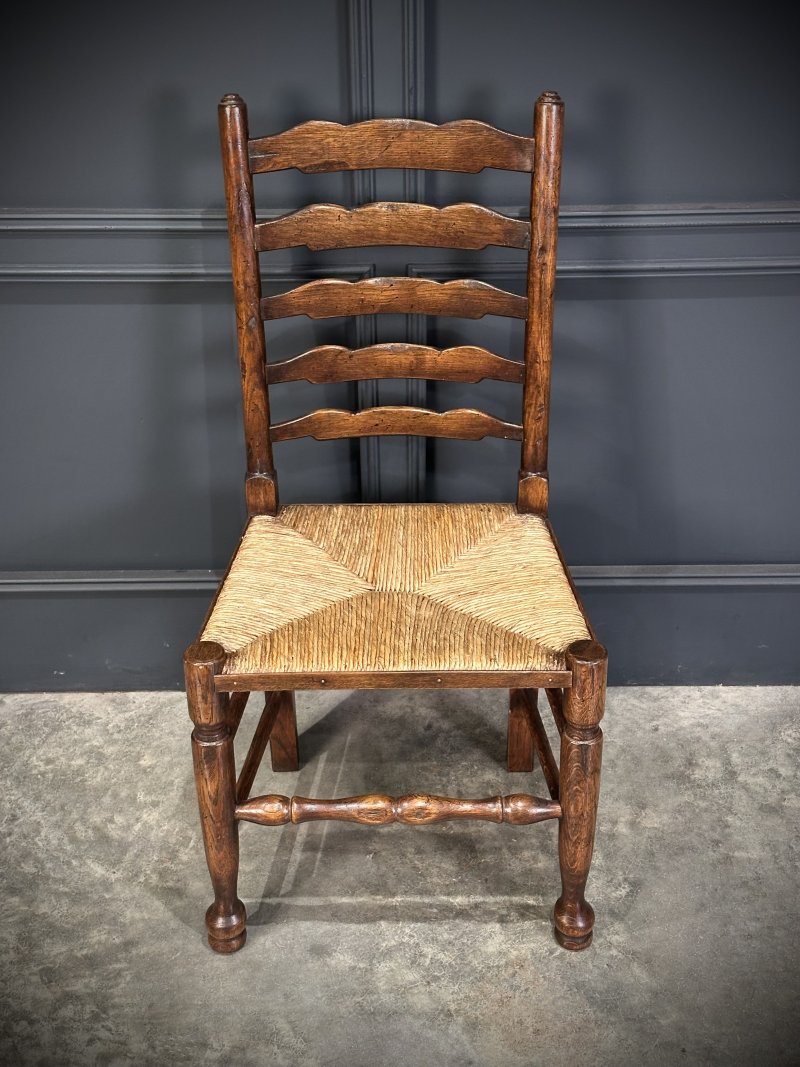 Set of Eight Ladder Back Dining Chairs - Image 21