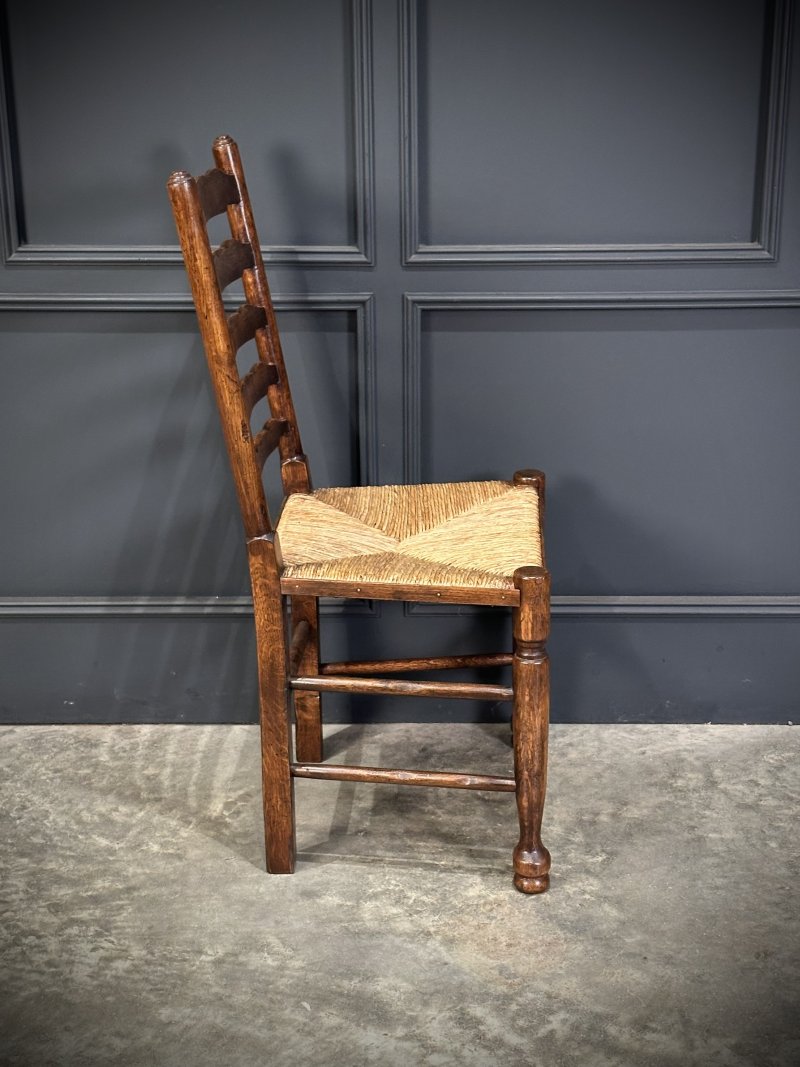 Set of Eight Ladder Back Dining Chairs - Image 10