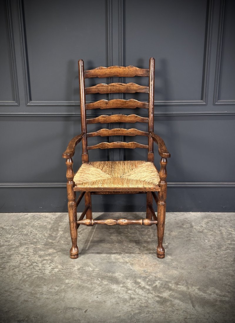 Set of Eight Ladder Back Dining Chairs - Image 16